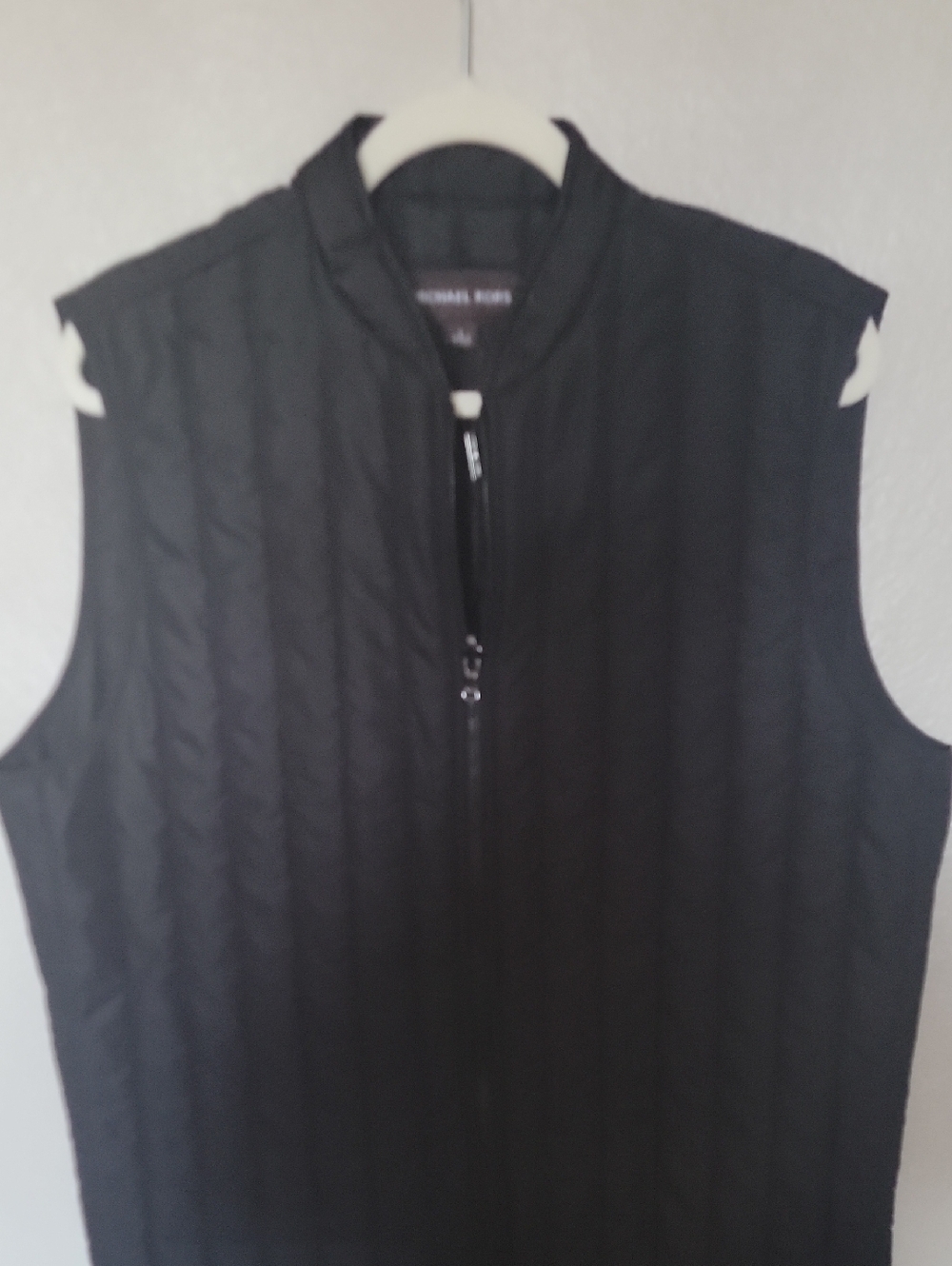 Michael Kors Black Quilted Men's Sleeveless Zip-Up Vest